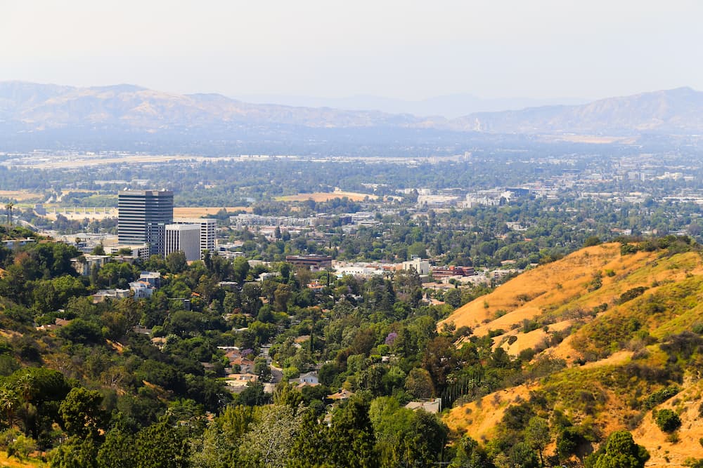 Aerial view of Sherman Oaks CA